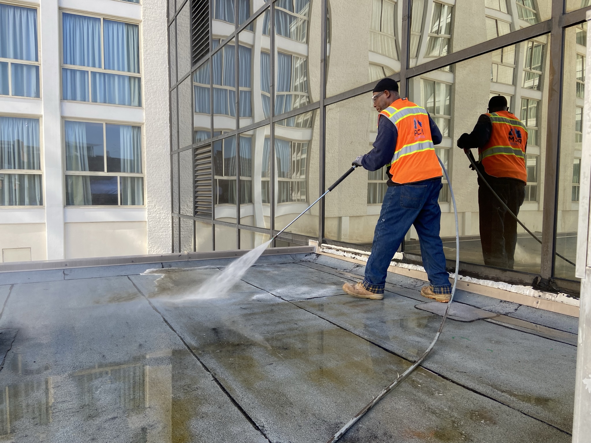 Cement Pad Power Washing