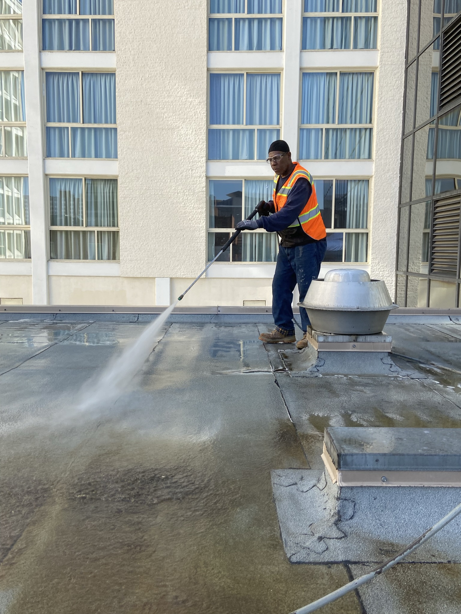 Cement Pad Power Washing