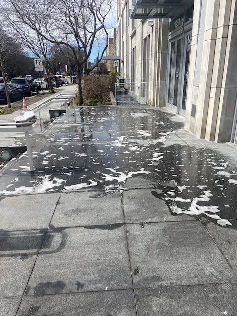 Cement Pad Power Washing